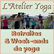 séjours yoga nature - yoga des éléments - yoga intégral dans la nature - yoga pleine nature - séjours de connexion à la nature - yoga et sylvothérapie - yoga et arbres - yoga de l’eau - yoga du feu - yoga de la terre - yoga et rituels dans la nature - thérapies bleues - yoga et créativité - week-end - shakti yoga de la femme - yoga et sororité - cycle de yoga pour les femmes - yoga et écoféminisme - yoga de la joie - yoga et féminin sacré - yoga et féminisme - cercles de femmes et yoga - formation yoga nidra - formation créer ma routine de yoga - Les retraites de l'atelier yoga sont des occasions de se ressourcer profondément et de faire de véritables voyages transformants, dans un cadre de nature que nous sélectionnons avec attention. Chacun de nos séjours combine selon la thématique des pratiques de yoga sur mesure (yoga vinyasa, hatha yoga, yin yoga, yoga nidra, pranayama, méditation, shakti yoga, tantra) et des pratiques créatives et poétiques en lien avec la nature, des éco-rituels sacrés.