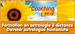 Formation en astrologie à distance/en ligne - Devenir astrologue - Cours d’astrologie humaniste certifiant - Philippe Chenuaud |Coaching-en-or.com - Philippe Chenuaud, astrologue humaniste référent et formateur de renom en astrologie humaniste depuis plus de 30 ans, propose une formation complète en astrologie à distance (en ligne, avec Whatsapp et en vidéos) afin de devenir astrologue certifié- Ces cours d’astrologie humaniste sont certifiants et permettent aussi de se spécialiser en astrologie psychologique et évolutive (selon les concepts de la psychologie Jungienne dont le but est le développement et l’épanouissement de la personnalité humaine – Cette formation en astrologie humaniste nous permet d’aller à la rencontre de soi, de notre identité profonde et de prendre conscience de tout notre potentiel et chemin de vie/sens de la vie sur cette terre - La connaissance de soi et la compréhension de notre vie (véritable guérison de soi) apportée par l’astrologie humaniste, avec l’étude du thème de naissance (carte du ciel de naissance), nous permet aussi de nous réaliser pleinement au travers de toutes nos potentialités – Cette formation en astrologie humaniste est unique et très complète nous permettra d’apprendre les fondements de l’astrologie, les aspects techniques pour dresser une carte du ciel de naissance, une méthode pas à pas, spécifique et unique (fruit de l’expérience du formateur Philippe Chenuaud) pour interpréter notre propre carte du ciel et celles de nos amis – Cette formation en astrologie humaniste contient donc toute une méthodologie précise pour approfondir de manière détaillée une analyse d’une carte du ciel de naissance, et pour savoir aussi actualiser une carte du ciel au jour de l’interprétation (étude des cycles de vie, prévisions annuelles). 