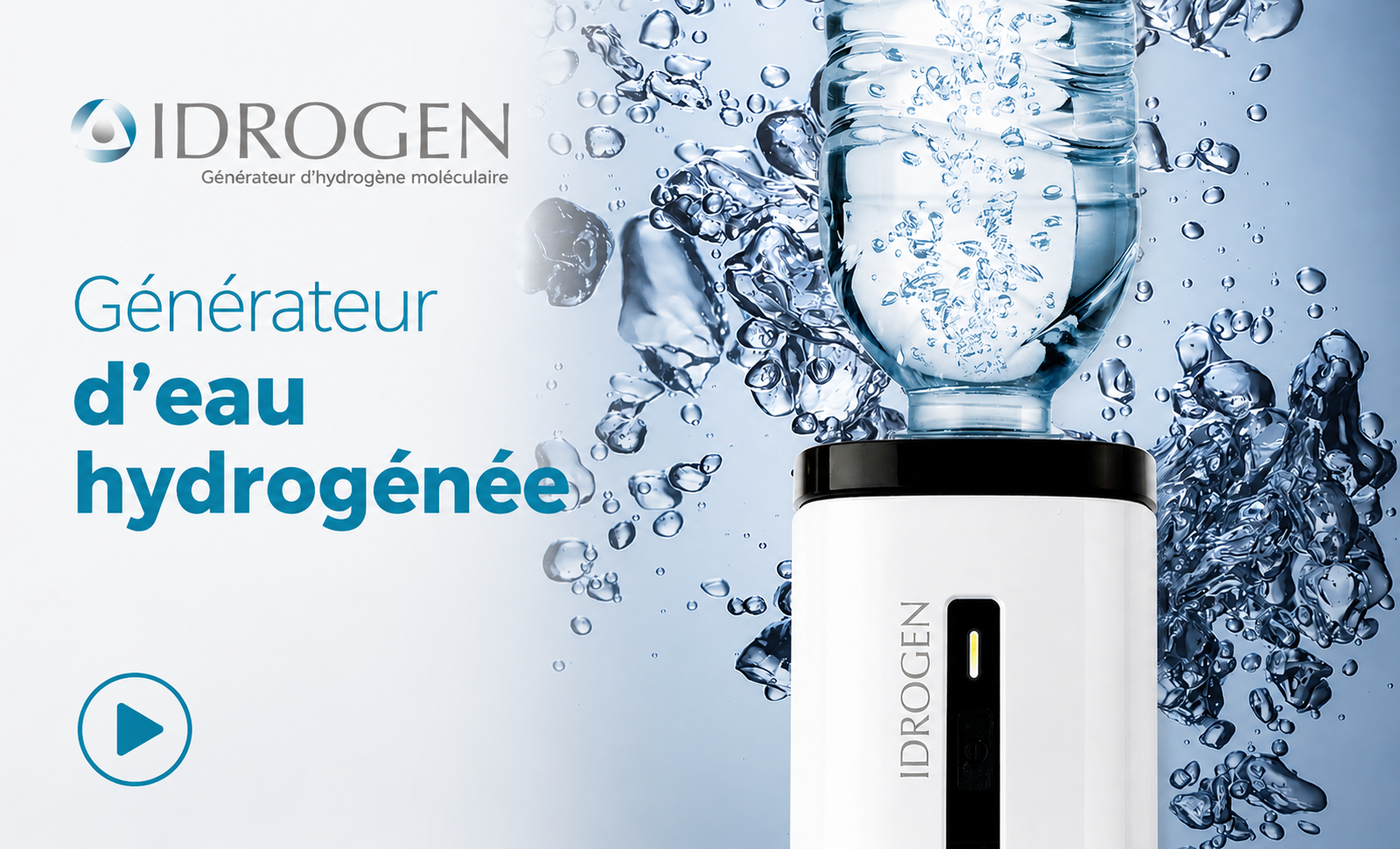 IDROGEN g&eacute;n&eacute;rateur eau hydrog&eacute;n&eacute;e, hydrog&egrave;ne mol&eacute;culaire dissous