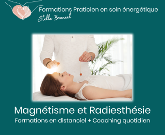 Formations Magnétisme et Radiesthésie en ligne/à distance (radiesthésie médicale) - Formations en distanciel radiesthésie/magnétisme - Le Magnétisme Global®, alias Stella Bruneel, c’est 40 ans d’évolution dans le domaine du magnétisme et de la radiesthésie, dont plus de 20 ans à pratiquer et à vous enseigner ces belles techniques.