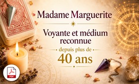 M&eacute;dium et voyante reconnue,depuis plus de 25 ans,VOYANCE S&Eacute;RIEUSE PAR T&Eacute;L&Eacute;PHONE OU PAR E-MAIL,Madame Marguerite Voyance est une m&eacute;dium et voyante reconnue depuis plus de 25 ans. R&eacute;put&eacute;e pour la clart&eacute; de ses pr&eacute;dictions, la qualit&eacute; de sa m&eacute;diumnit&eacute; et son expertise en sciences occultes, elle propose des consultations de voyance s&eacute;rieuse par t&eacute;l&eacute;phone ou par e-mail &agrave; Aix-en-Provence, Marseille, Paris, Lyon, Toulouse, Bordeaux, Nice et partout en France. Elle s'appuie sur les sciences occultes, le paranormal, la communication avec l'au-del&agrave;, les arts divinatoires et la guidance spirituelle afin d'apporter un &eacute;clairage personnalis&eacute; &agrave; chaque consultant et de l'accompagner dans les diff&eacute;rentes &eacute;tapes de sa vie.