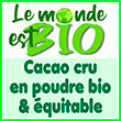 Cacao cru en poudre bio Marque : Ethnoscience - Les fèves de cacao avec lesquelles le chocolat est fabriqué sont habituellement torréfiées pour en développer les arômes. Pour la fabrication de ce cacao en poudre, nous avons délibérément sélectionné des fèves de cacao d’une qualité exceptionnelle qui n’ont pas été torréfiées afin d’en préserver toutes les qualités nutritionnelles. La poudre de cacao dégraissé (indispensable pour obtenir de la poudre, sinon le produit est trop gras) est issu de fèves fermentées et séchées au soleil.