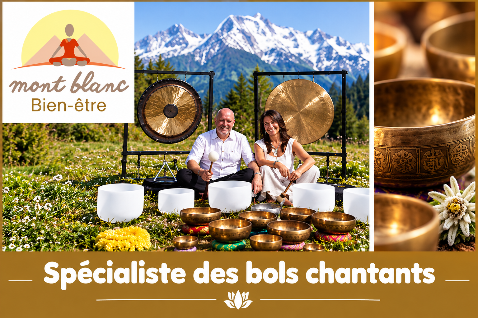 Bols tib&eacute;tains/Bols de cristal - Stages de sonoth&eacute;rapie (individuel/groupe), gongs | Mont-blanc-bien-etre.com - Mont Blanc Bien-&Ecirc;tre, sp&eacute;cialiste r&eacute;f&eacute;rent dans les bols chantants de cristal, la sonoth&eacute;rapie et les bols tib&eacute;tains, propose une large gamme de produits d'origine himalayenne : bols tib&eacute;tains, bols de cristal, ainsi que des gongs. Les bols chantants, bols tib&eacute;tains et bols de cristal, fabriqu&eacute;s selon un savoir-faire ancestral, sont reconnus pour leur bienfaits &eacute;nerg&eacute;tiques, bien-&ecirc;tre, d&eacute;tente et harmonisation de l'&ecirc;tre.