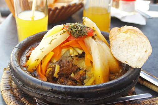 Pintade au potiron et fruits secs façon tajine