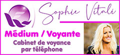 Sophie Vitali, célèbre voyante corse.reconnue par la presse officielle - Sophie Vitali célèbre voyante corse et médium, chroniqueuse presse, conférencière ésotérique, parapsychologue et animatrice radio de renommée internationale vous reçoit à son cabinet à Furiani en Haute-Corse. Membre et voyante reconnue par l'INAD ( Institut National des Arts Divinatoires ).  Elle vous propose de la voyance sérieuse en cabinet et par téléphone en privé/ par audiotel à seulement 0.34 € la minute. Sophie pratique la guidance  Sophie pratique la guidance médiumnique spirituelle et des soins chamaniques en énergies multi-dimensionnelles.